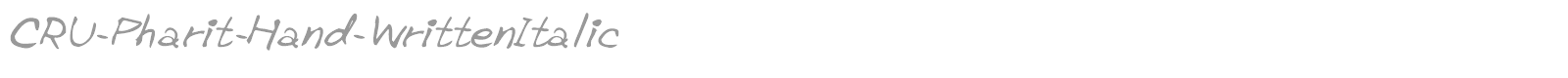 CRU-Pharit-Hand-WrittenItalic font preview